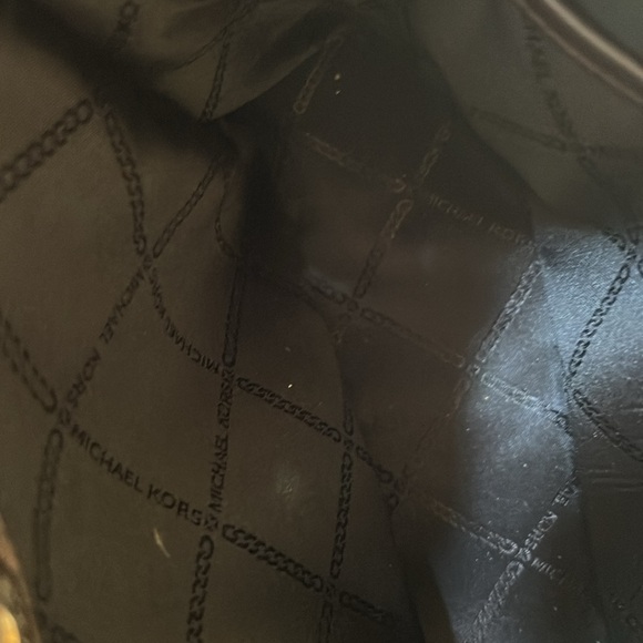 Michael Kors 💛 Austin Leather Purse Satchel 🤎 w/Crossbody Strap Gold Feet💛 - Picture 10 of 12